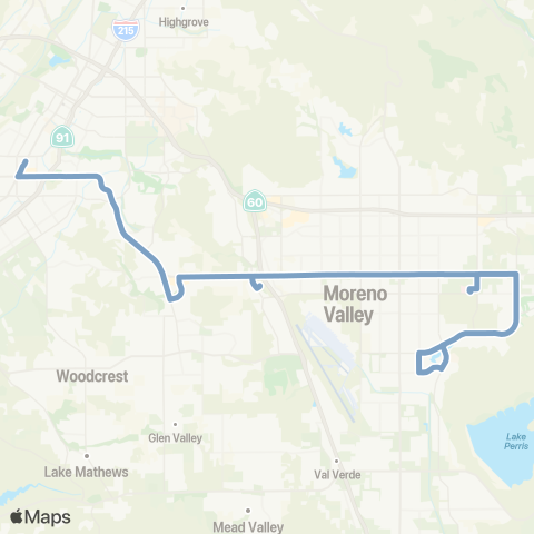 Riverside Transit Agency Mo Val College-Riverside map