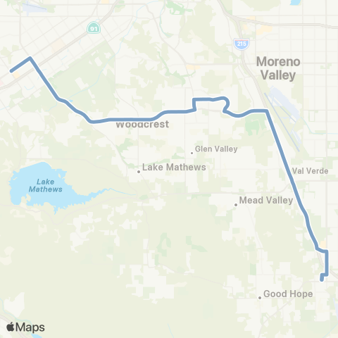 Riverside Transit Agency Galleria-Perris map