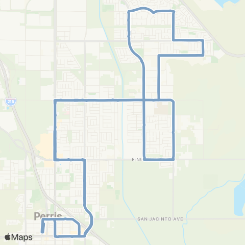 Riverside Transit Agency Perris Station - May Ranch map