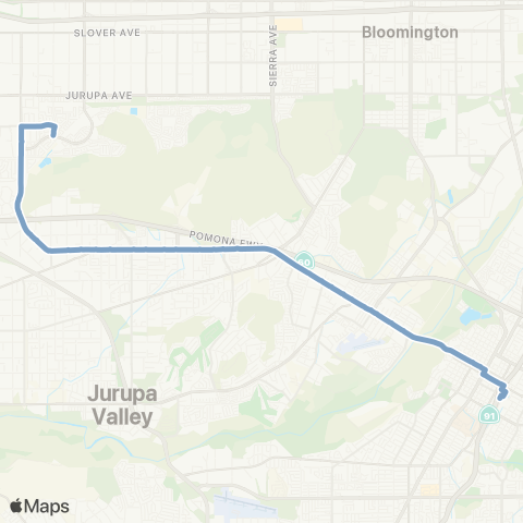 Riverside Transit Agency Riverside Vine St Hub-Country Village map