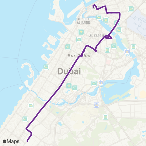 RTA Gold Souq Bus Sta - Al Quoz Bus Sta map