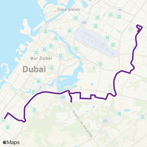 RTA Al Qusais Bus Sta - Al Quoz Bus Sta map