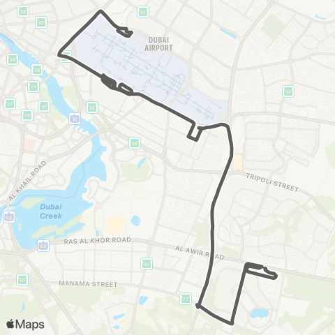 RTA Int'L City Bus Sta - Airport Terminal 2 map