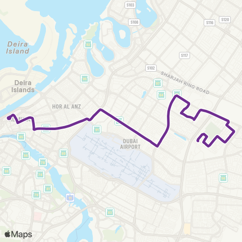 RTA Gold Souq Bus Sta - Al Qusais Dm Housing map