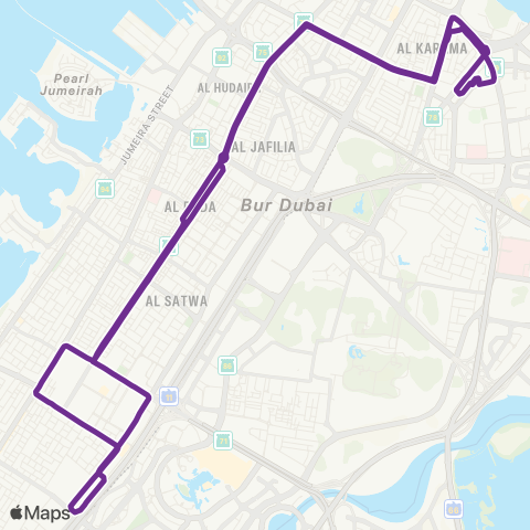 RTA Oud Metha Bus Station - Safa Terminus map