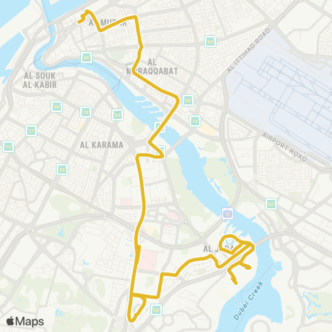 RTA Gold Souq Bus Station - Creek MS map