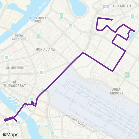 RTA Deira City Center Bus Sta - Al Nahda 1 map