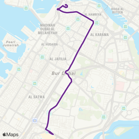 RTA Al Ghubaiba Bus Station - The Dubai Mall map