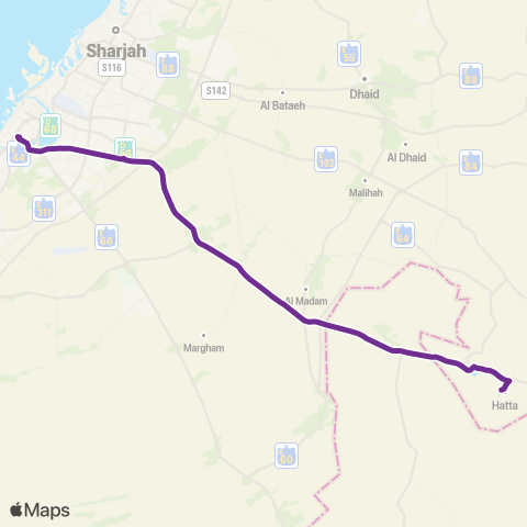 RTA Dubai Mall - Hatta Bus Station map