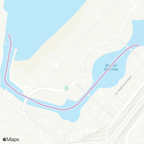 RTA Dubai Marina Mall MTS - Bluewaters MTS map