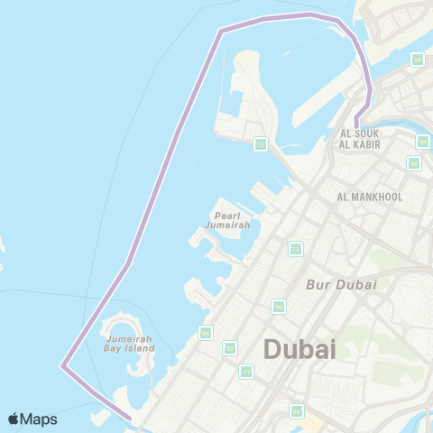 RTA Al Ghubaiba MTS - Dubai Canal MTS map