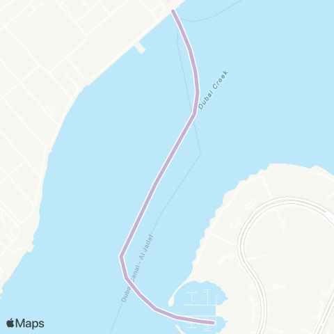 RTA Al Jaddaf MTS - Creek Harbour MTS map