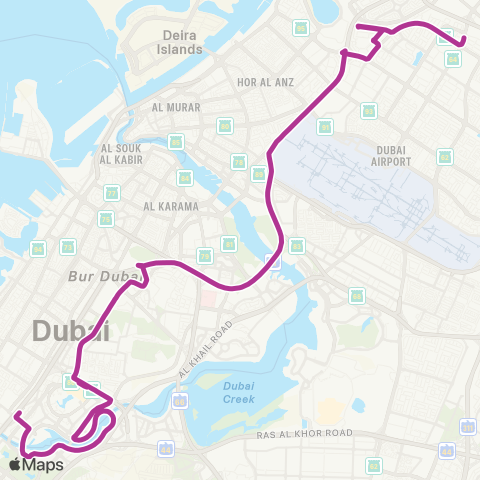 RTA Al Qusais Ind'L Area 2 - Business Bay MS map