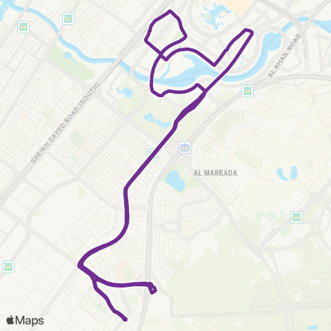 RTA Al Khail Gate - Business Bay MS map