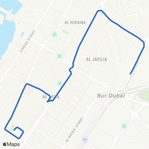 RTA Max MS - Al Wasl Park map