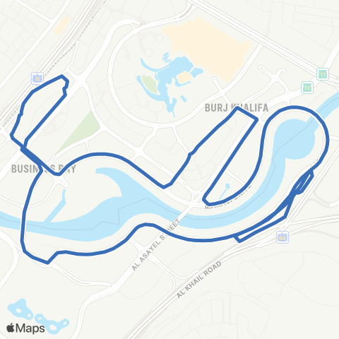 RTA Business Bay 2 Bus Sta - Business Bay MS map