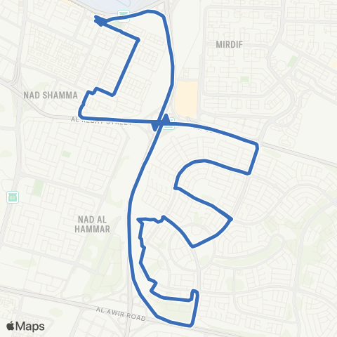 RTA Al Rashidiya Bus Station - Al Warqa'A map