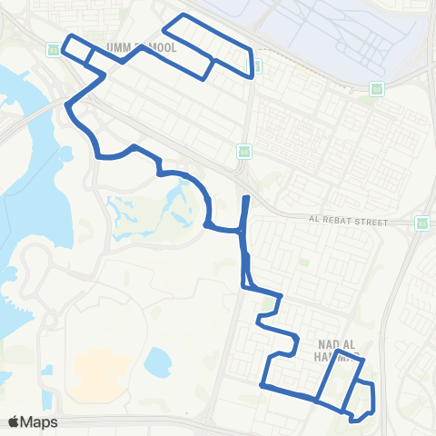 RTA Nadd Al Hamar - Umm Ramool map