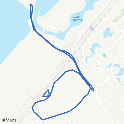 RTA Jebel Ali MS - Bluewaters Island map