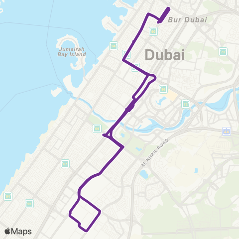 RTA Al Quoz, Bus Station - Al Satwa map