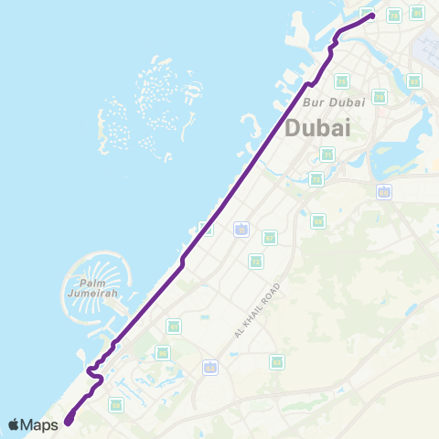 RTA Al Baraha Bus Station - Ibn Battuta MS map