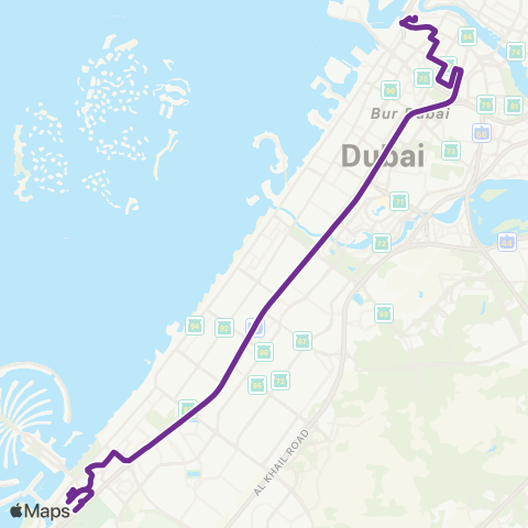 RTA Al Ghubaiba Bus Station - Al Khail MS map