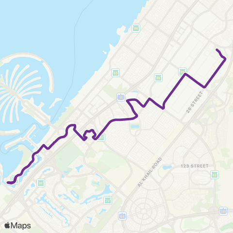 RTA Al Khail Gate - Jumeirah Bch Residence Sta map