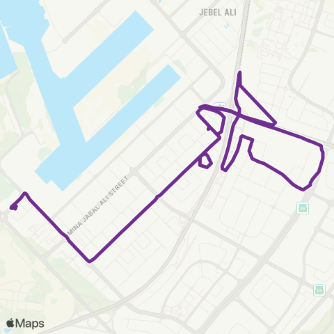 RTA Jebel Ali Bus Station - UAE Exchange MS map