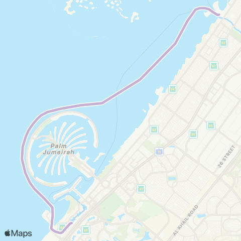 RTA Dubai Marina Mall MTS - Dubai Canal MTS map