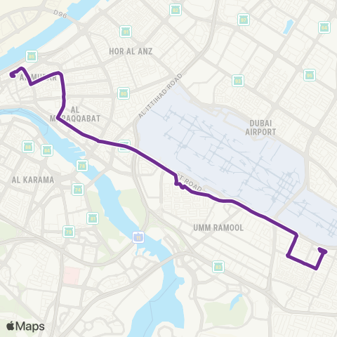 RTA Rashidiya MS - Gold Souq Bus Station map