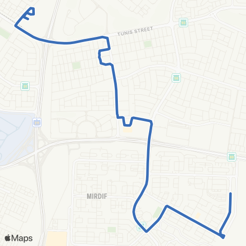 RTA Etisalat Bus Station - Mirdiff map