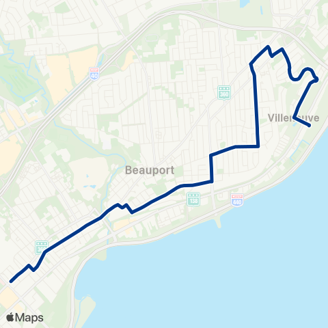 RTC Parc-O-Bus Ste-Anne - Terminus Beauport map