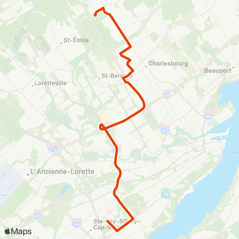 RTC Sainte-Foy Centre - Terminus de la Faune map