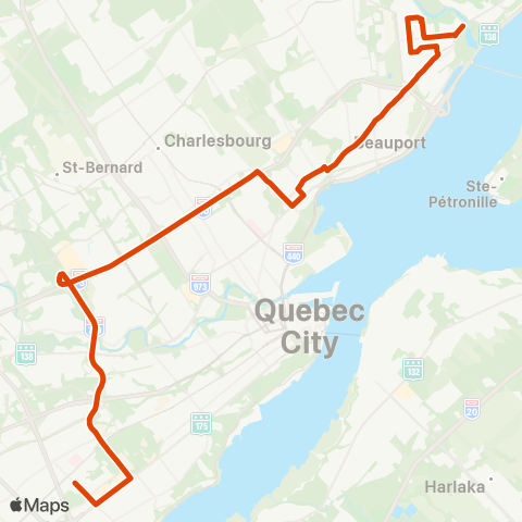 RTC Ste-Foy Ctre - Terminus Chute-Montmorency map