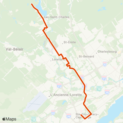 RTC Sainte-Foy Centre - Lac-Saint-Charles map