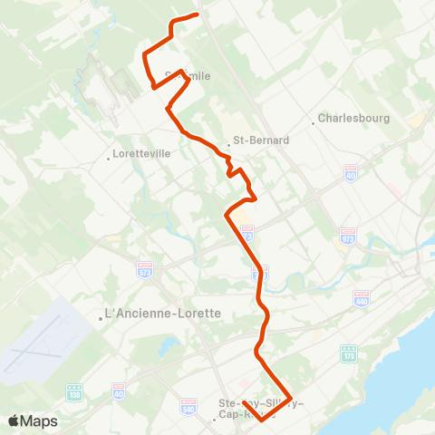 RTC Lebourgneuf / Ste-Foy Ctre - Lebourgneuf / St-Émile map