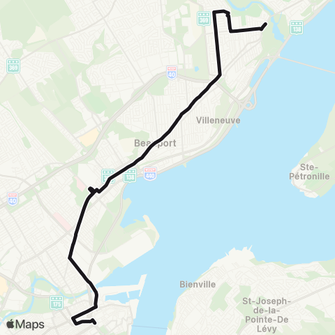 RTC Terminus Chute-Montmorency - map