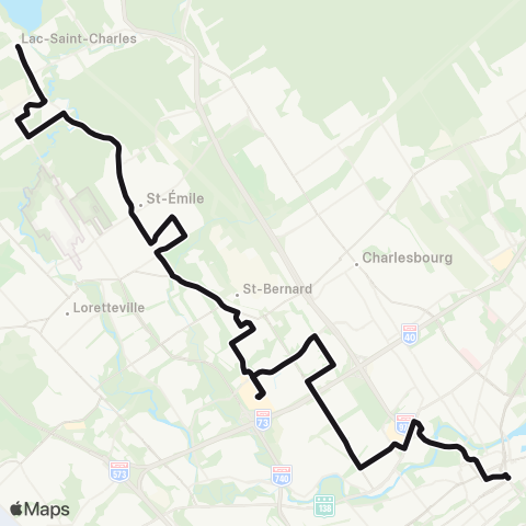 RTC - Lac-Saint-Charles map