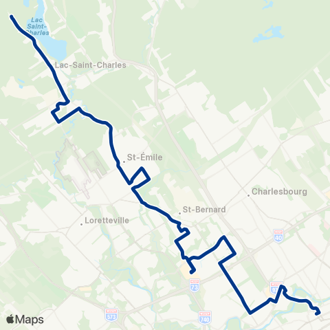 RTC Pl. Jacques-Cartier - Lac-Saint-Charles map