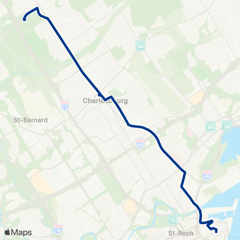 RTC Vieux-Québec - Terminus de la Faune map