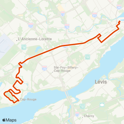 RTC Gare du Palais - Cap-Rouge map