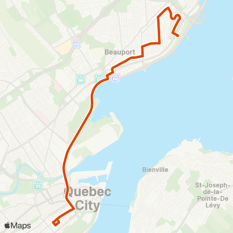 RTC Colline Parlementaire - Parc-O-Bus Ste-Anne map