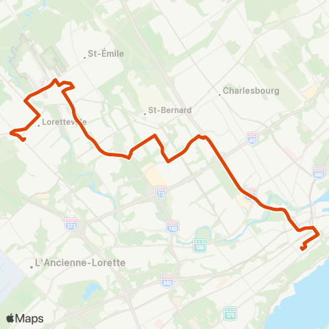 RTC Colline Parlementaire - Loretteville map