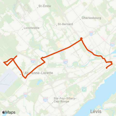 RTC Pl. Jacques-Cartier / Colline Parlementaire - l'Ancienne-Lorette map