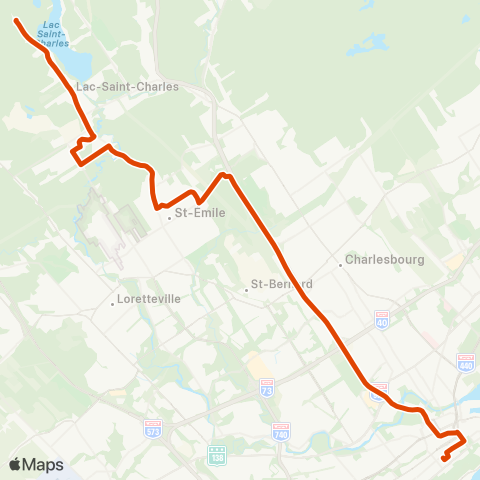 RTC Colline Parlementaire - Lac-St-Charles map