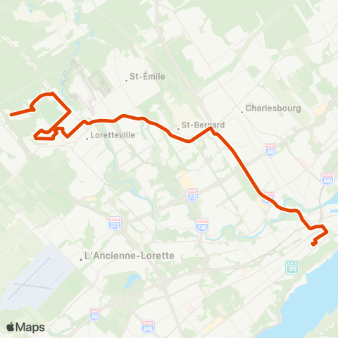 RTC Colline Parlementaire - Loretteville map