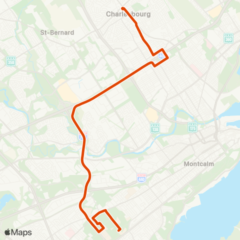 RTC Univ.Laval / Cégep Garneau - Terminus Charlesbourg map