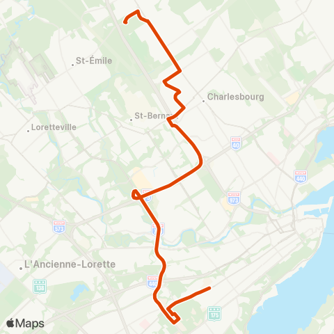 RTC Univ.Laval / Cégep Garneau - Terminus de la Faune map