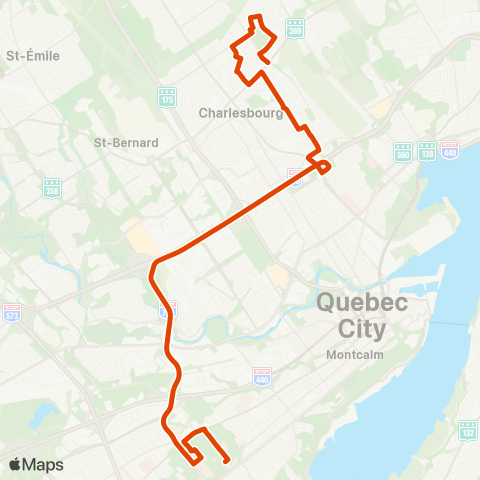 RTC Univ.Laval / Cégep Garneau - Montagne-des-Roches map