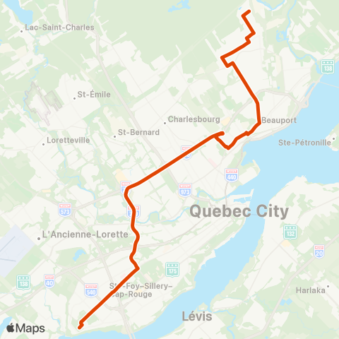 RTC Pointe-de-Ste-Foy - Ste-Thérèse-de-Lisieux map